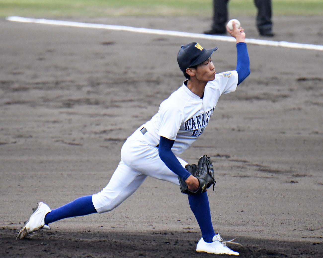 和歌山東先発の田村拓翔（撮影・滝沢美穂子）