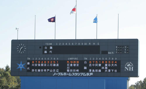 白鴎大足利対藤代　両チームスタメン（撮影・河田真司）