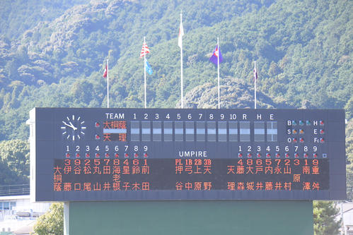 大阪桐蔭対天理　両校スタメン（撮影・滝沢美穂子）