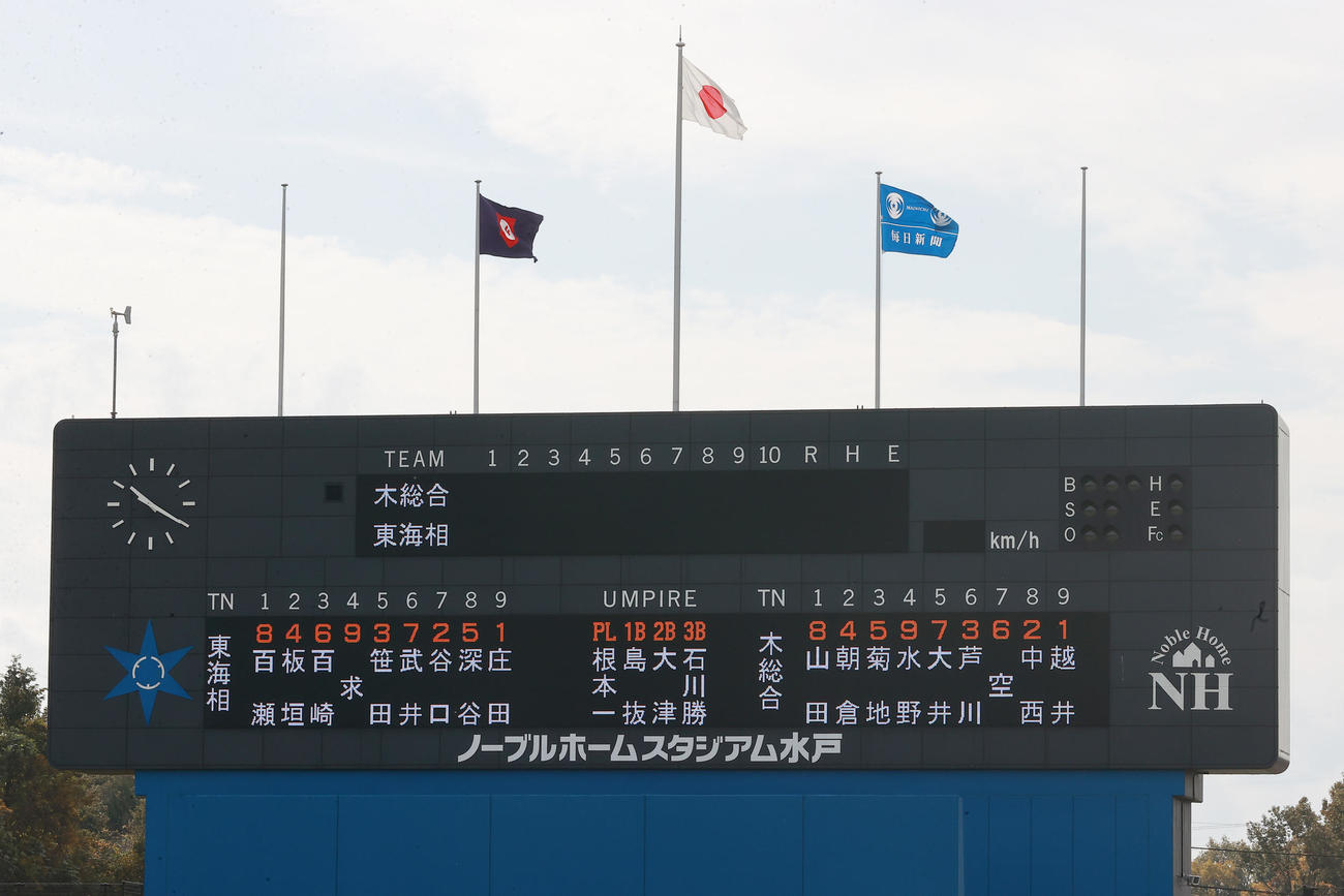 木更津総合対東海大相模　両校のスターティングメンバー（撮影・野上伸悟）