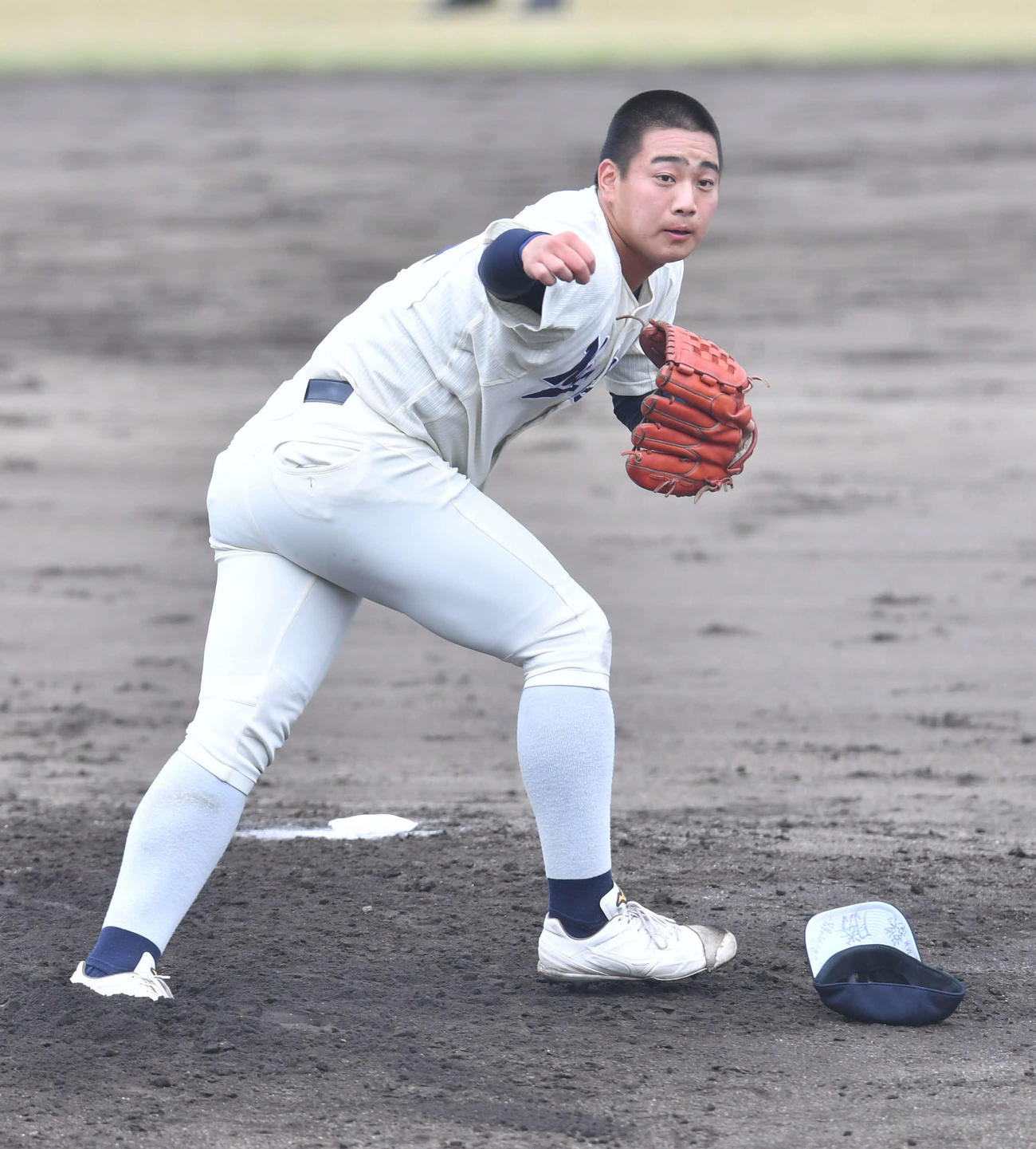 海星対有田工　海星先発の宮原（撮影・岩下翔太）