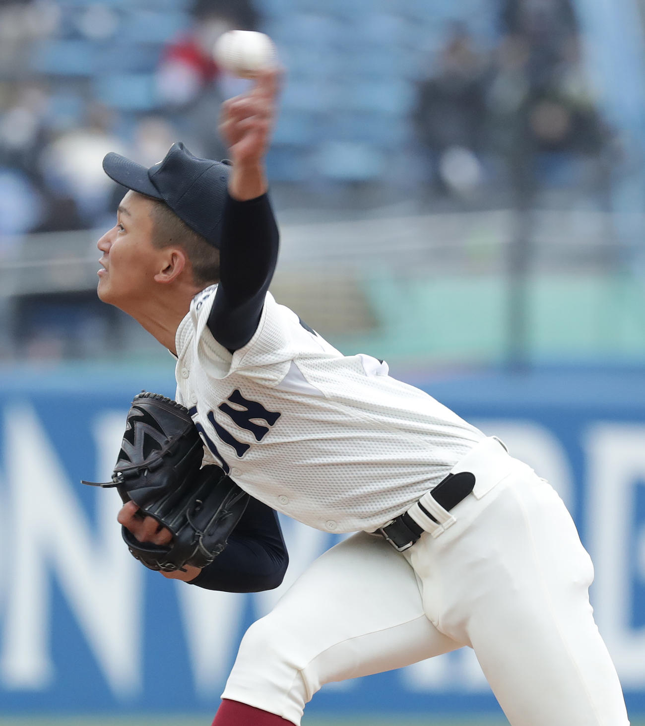 敦賀気比対大阪桐蔭　4回表に大阪桐蔭2番手で登板した前田（撮影・河野匠）