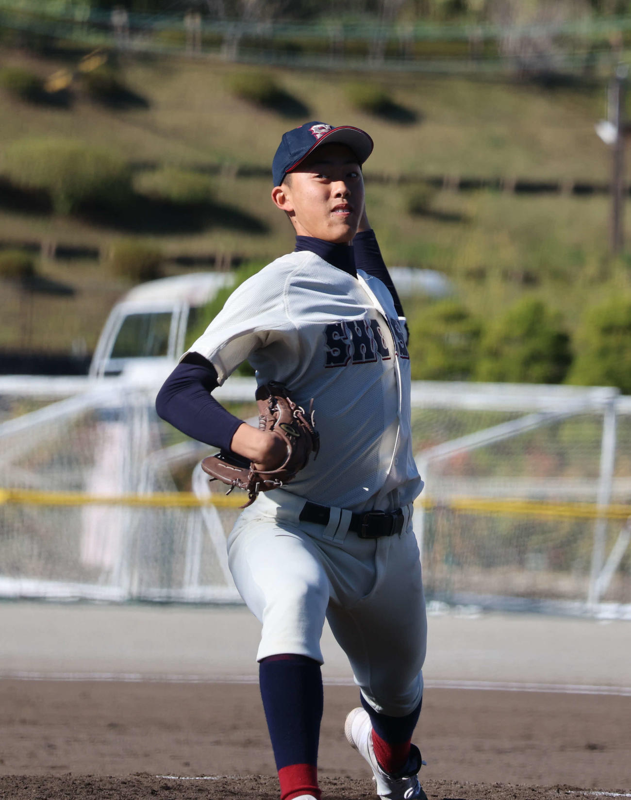今春のプレーが注目される島田樟誠の孫俊郎投手