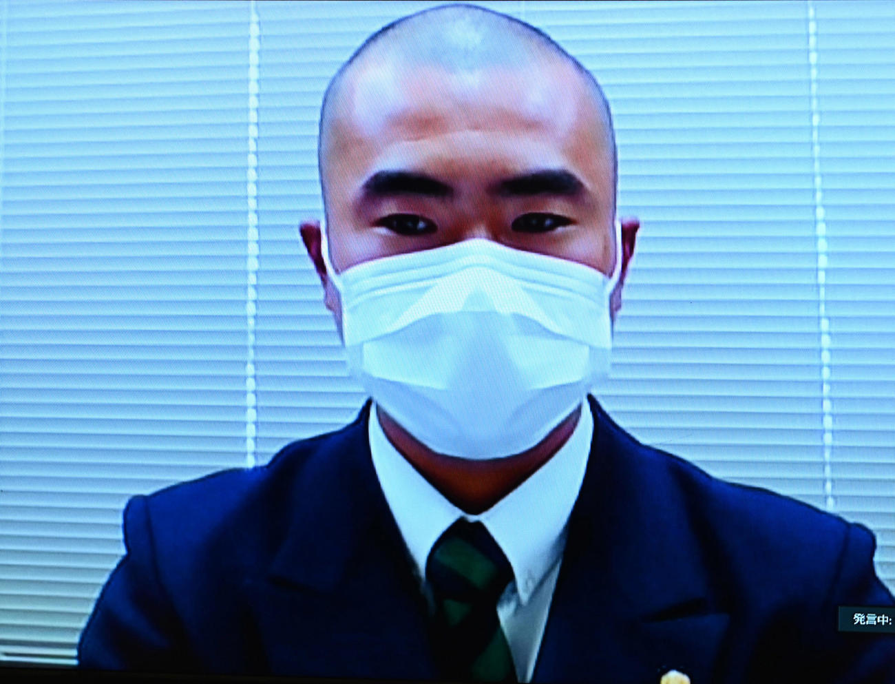 対戦相手が決まった浦和学院の八谷晟歩主将（代表撮影）