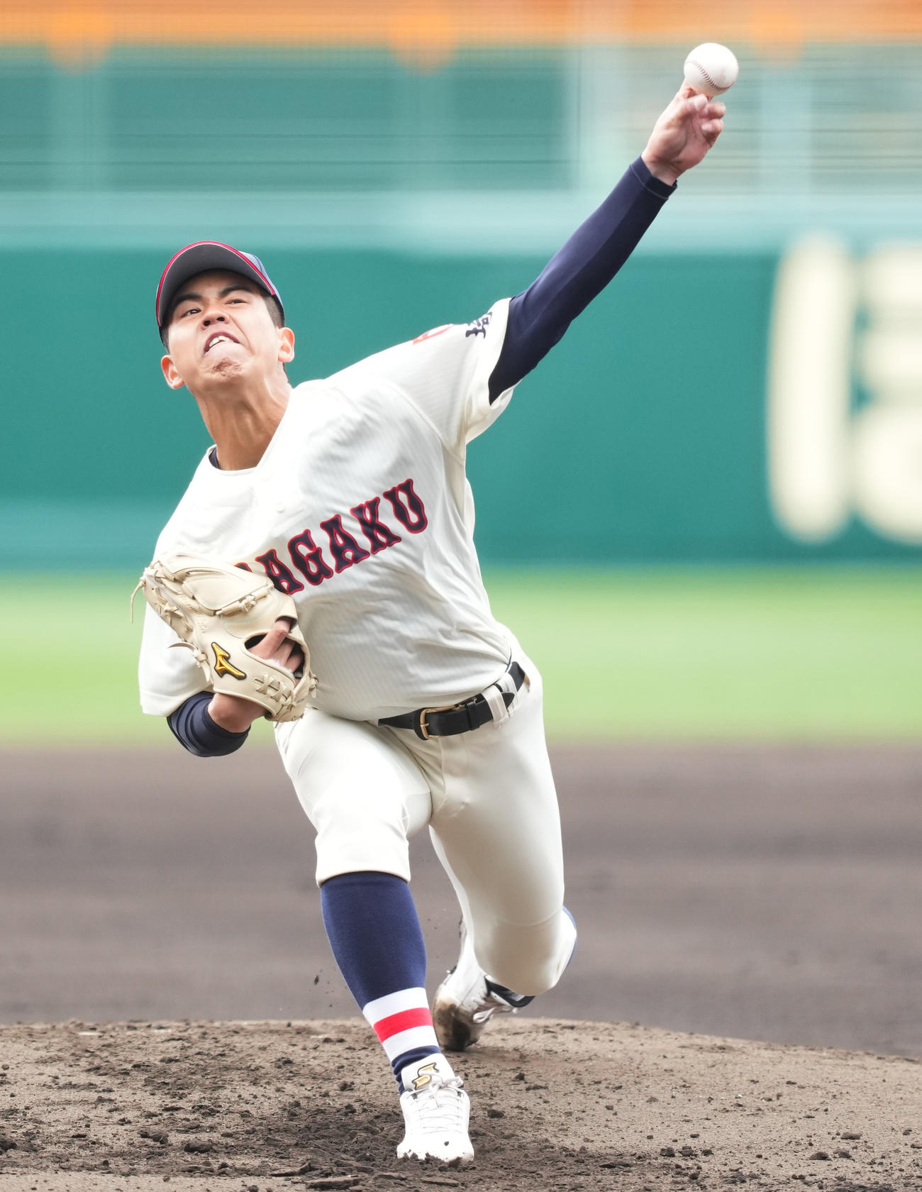 大分舞鶴対浦和学院　浦和学院先発の宮城（撮影・菅敏）
