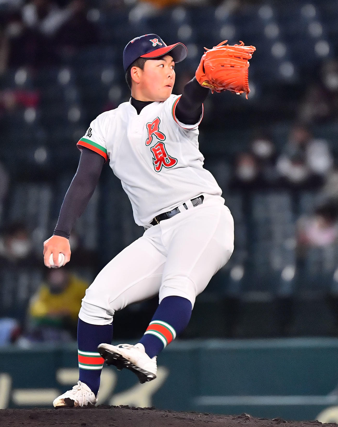 大垣日大対只見　先発する只見・酒井悠（撮影・和賀正仁）