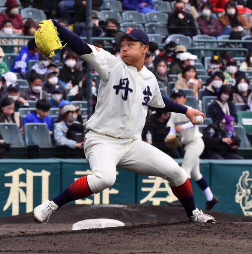 丹生対広島商　先発する丹生・井上（撮影・和賀正仁）