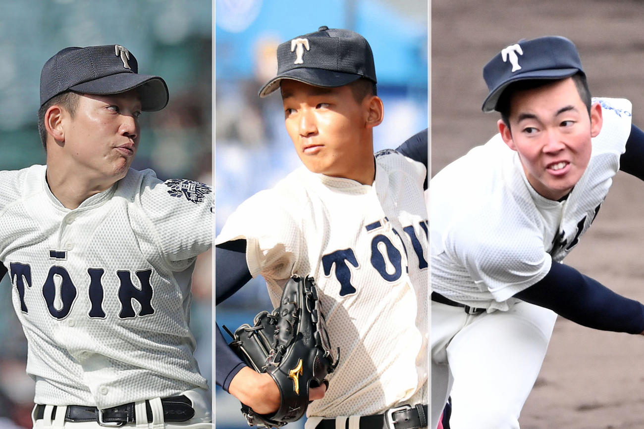 左から川原嗣貴、前田悠伍、別所孝亮