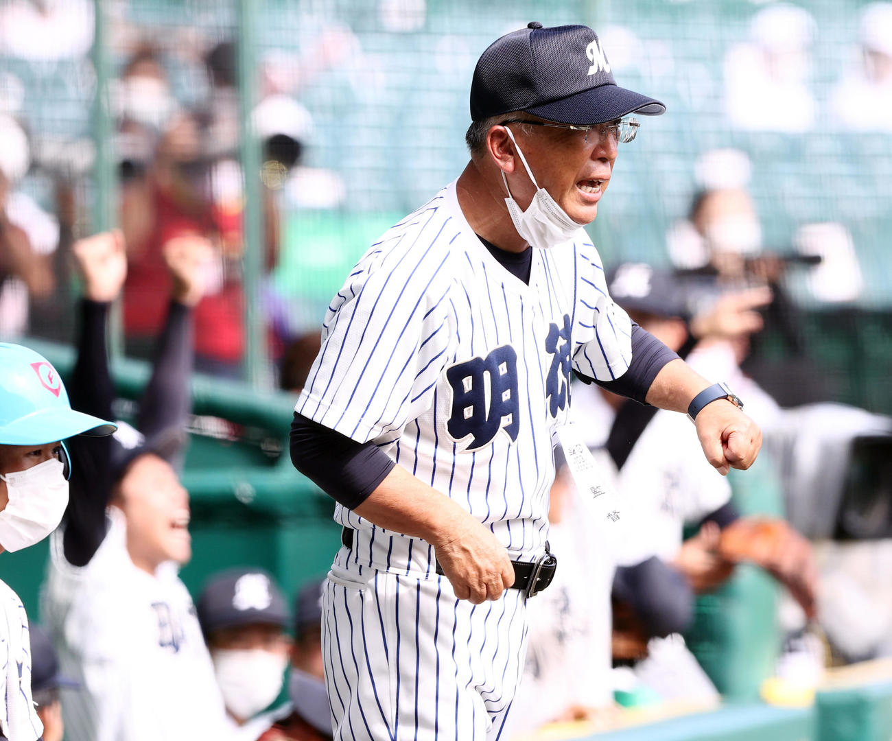 明徳義塾・馬淵史郎監督（2021年8月15日）
