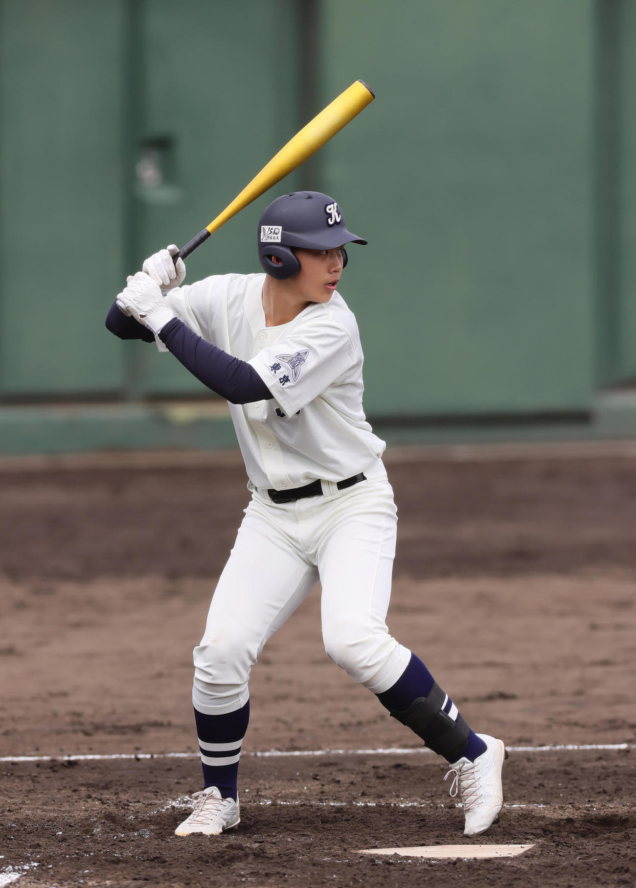 帝京対国学院久我山　7回裏国学院久我山2死、打席に立つ代打矢野（撮影・足立雅史）