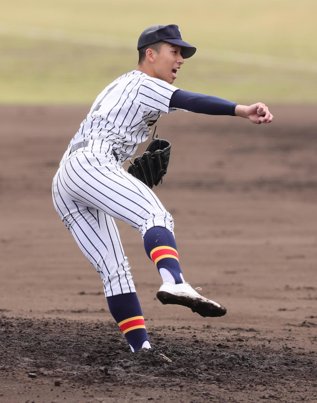 帝京対国学院久我山　帝京先発の高橋蒼（撮影・足立雅史）