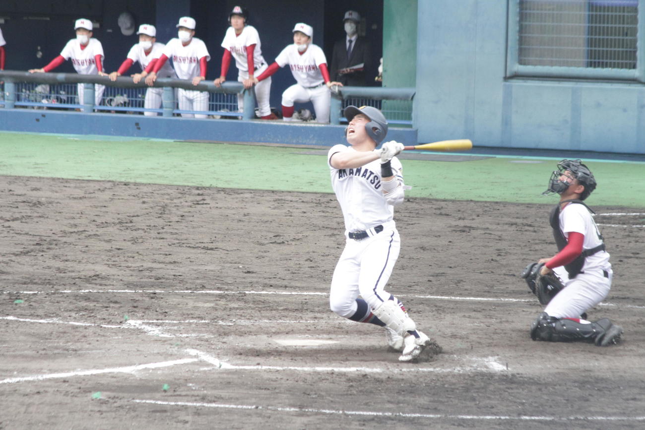 今秋ドラフト候補の高松商・浅野翔吾外野手は3回、左飛に倒れた