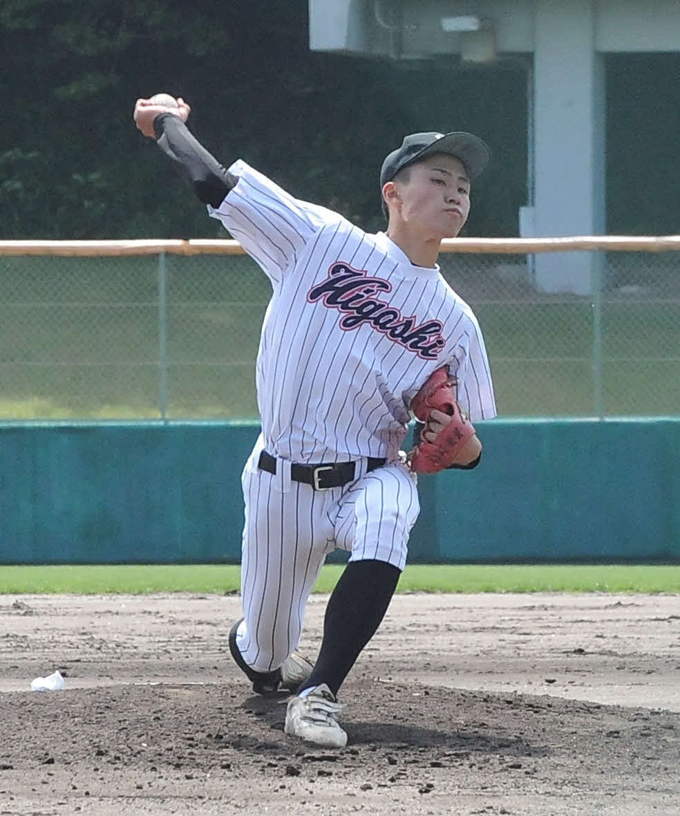 先発して4回まで無失点に抑えた磐田東の山本