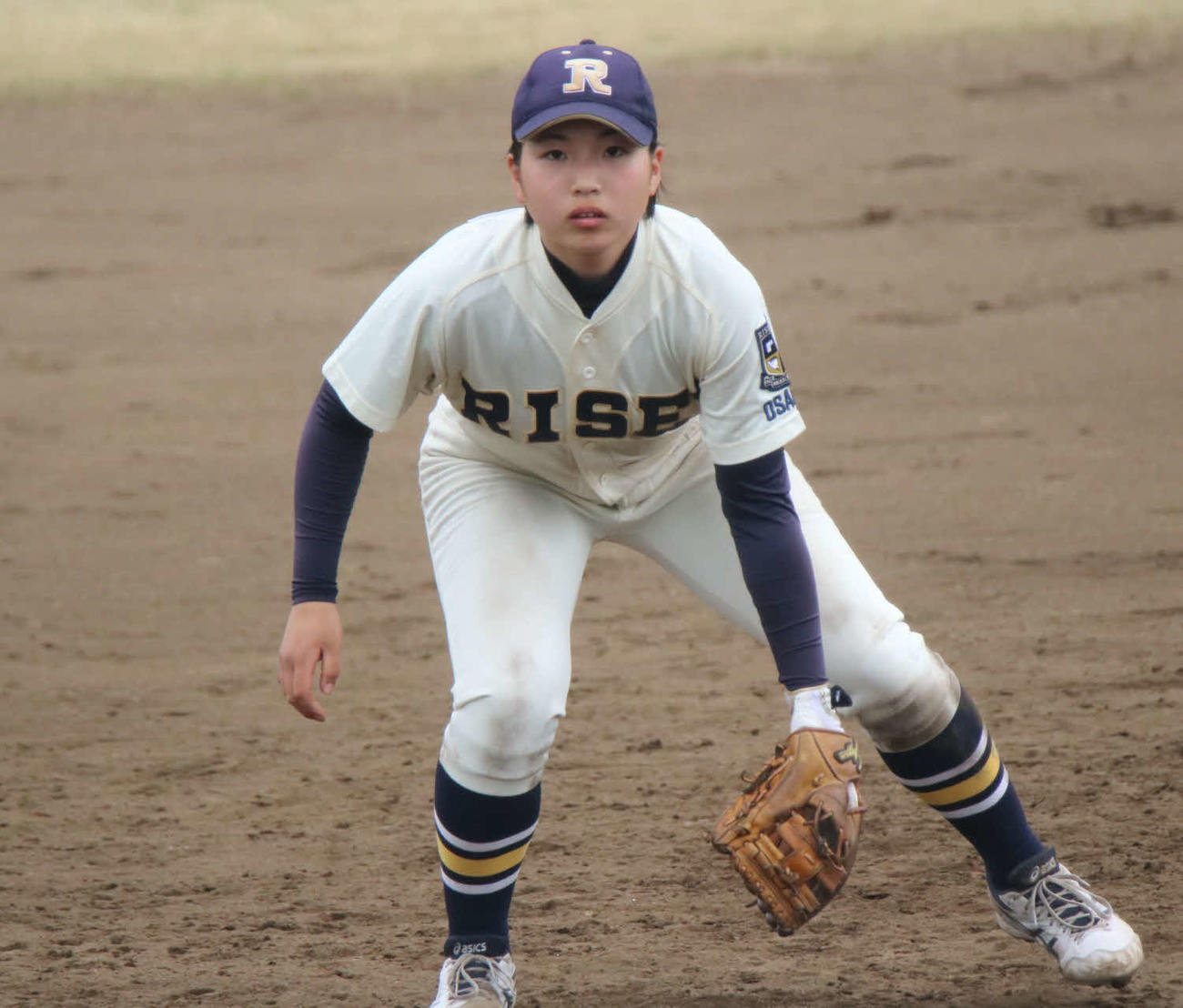 高校選抜準決勝で三塁を守る履正社の加藤（同高女子野球部父母会提供）