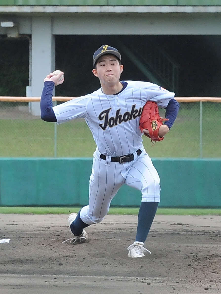 7回を無失点完投した浜松城北工の鈴木七