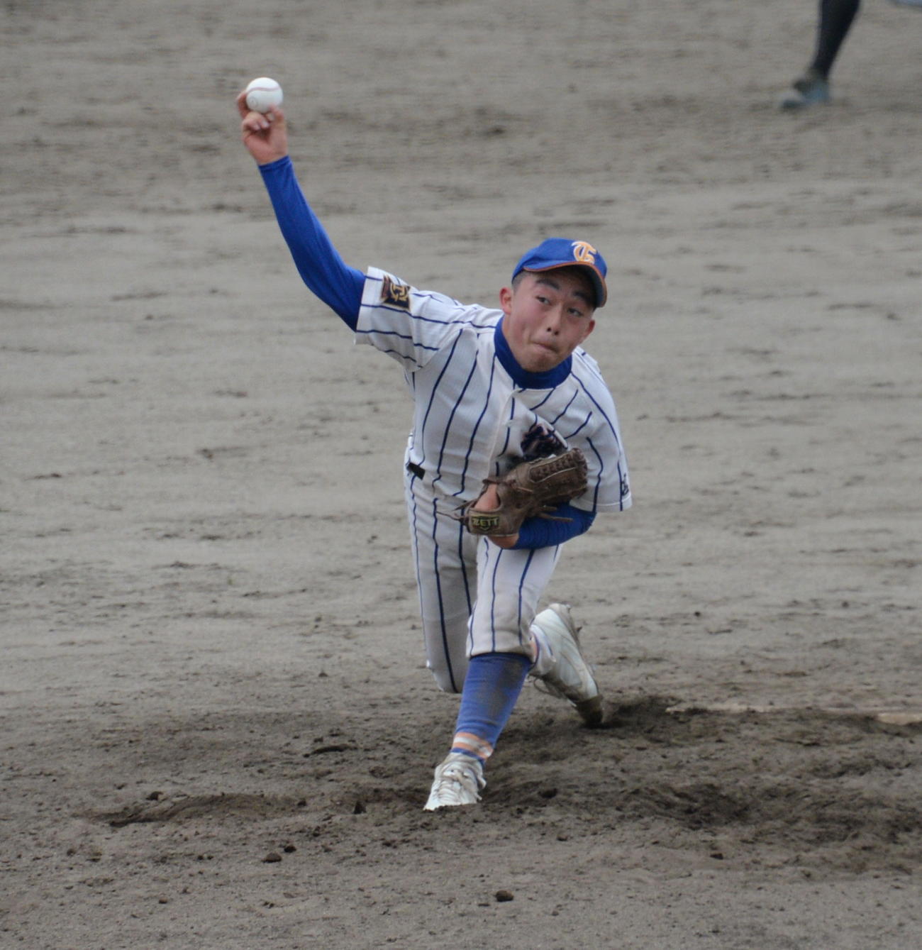 東北学院榴ケ岡対黒川　5回1／3を投げ、5安打4奪三振無失点と好投した東北学院榴ケ岡・白鳥（撮影・濱本神威）