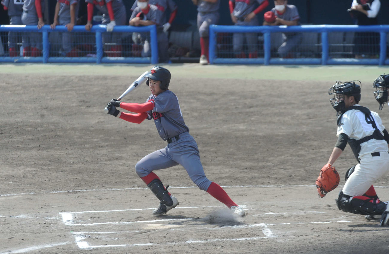 6回に決勝適時打を放った浜松開誠館の広崎