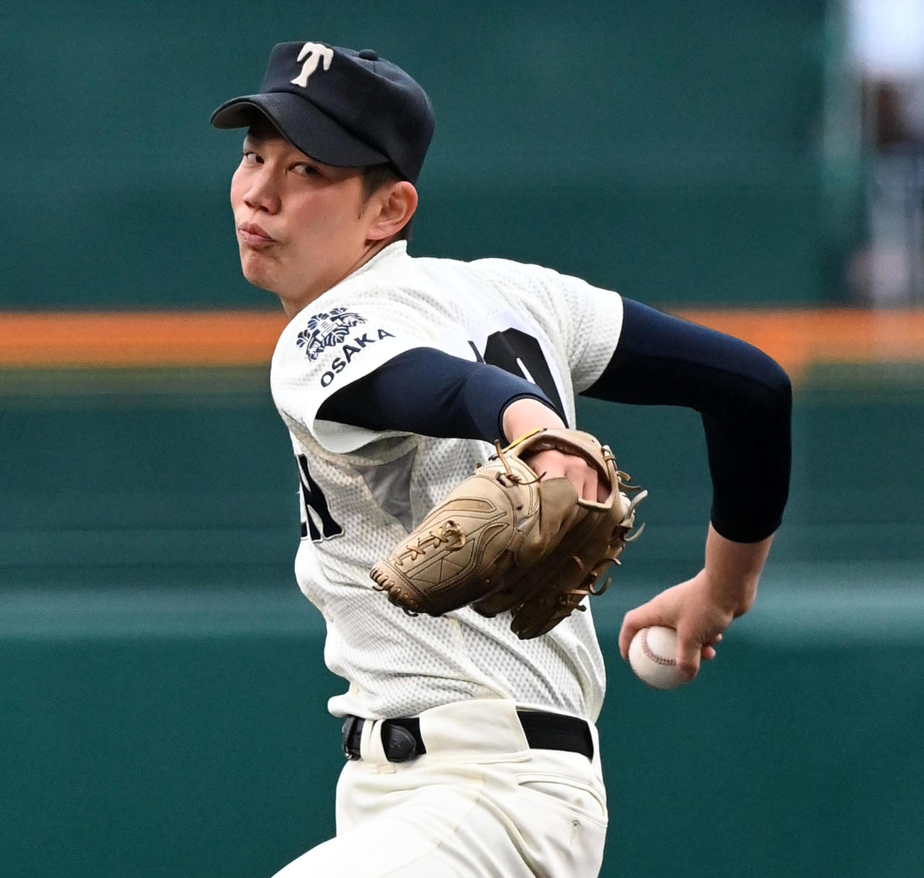 大阪桐蔭・川原嗣貴（3月31日撮影）