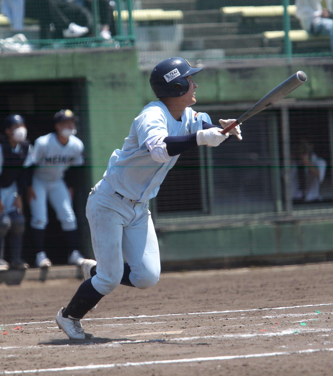 3－3の3回1死一、二塁で新潟明訓4番大滝が勝ち越しの中越え三塁打