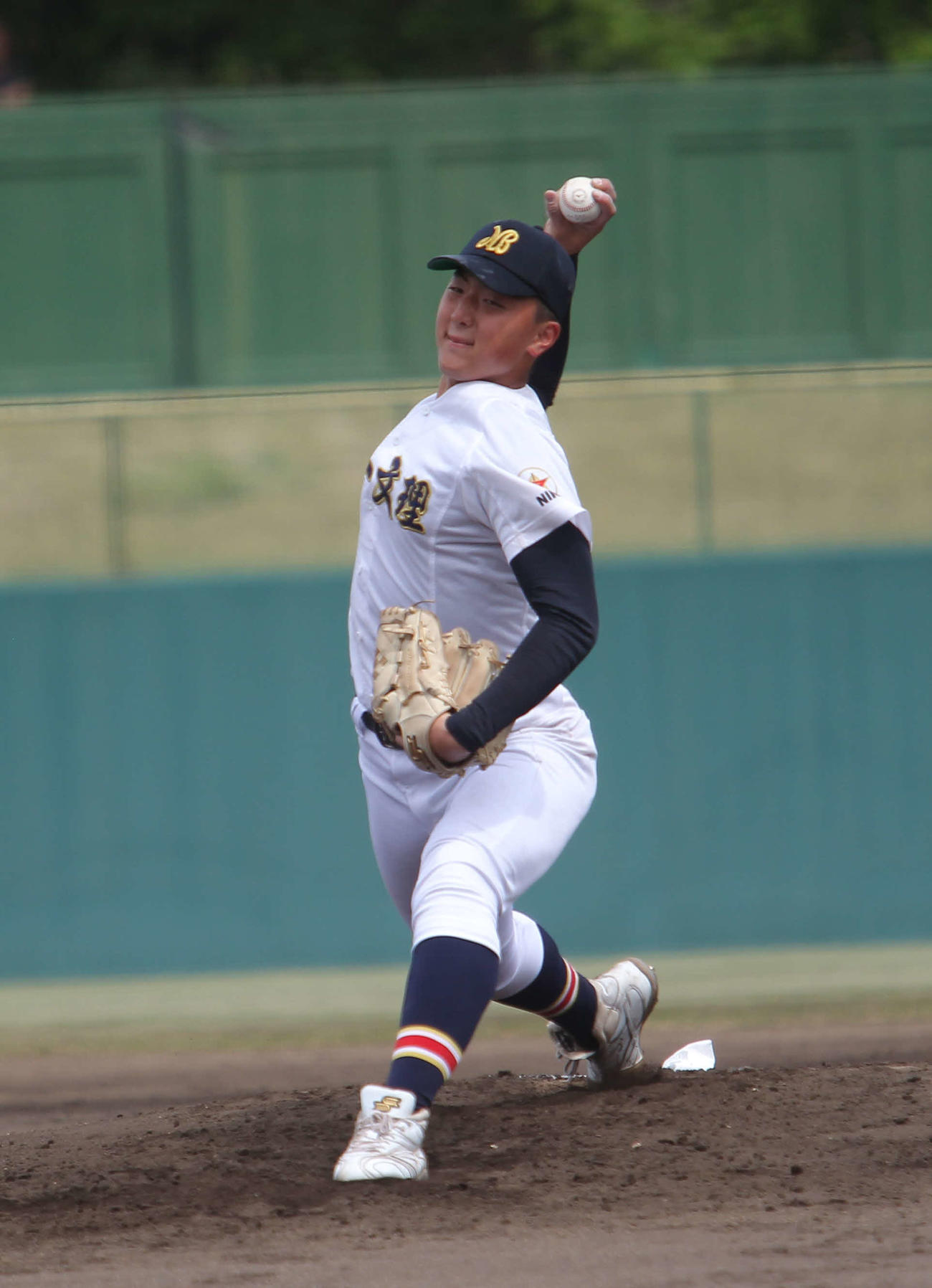 9回10奪三振の日本文理・田中