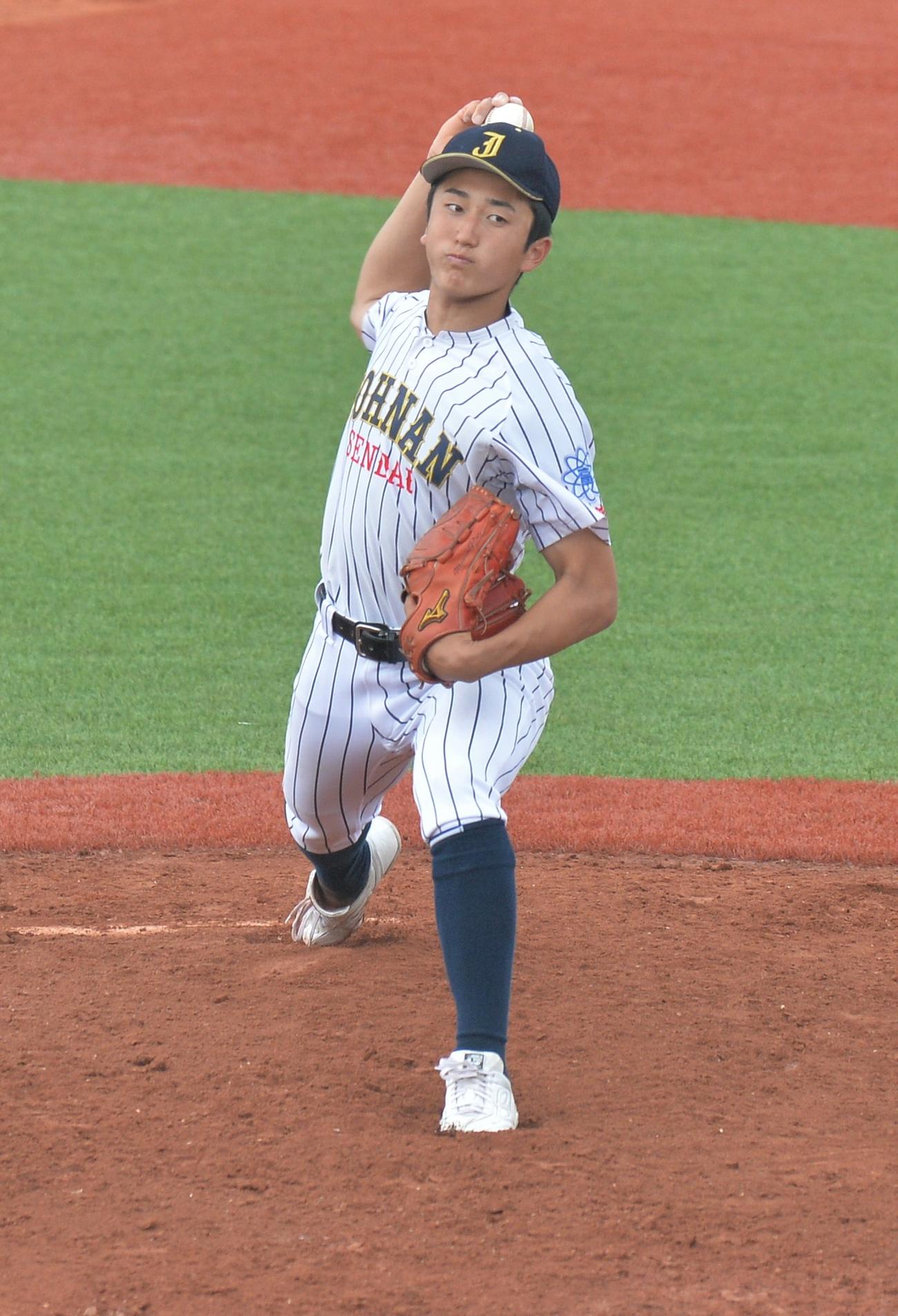 9回3安打1失点と好投した仙台城南・対馬