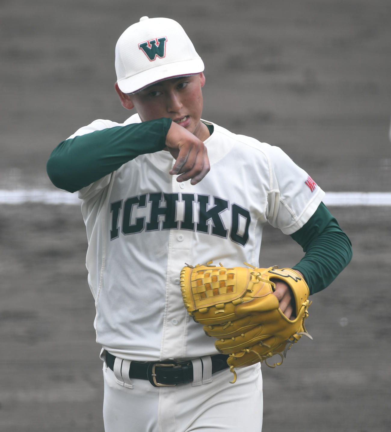 市和歌山対報徳学園　3回までに6失点、がっくりとベンチに戻る市和歌山米田（撮影・前岡正明）
