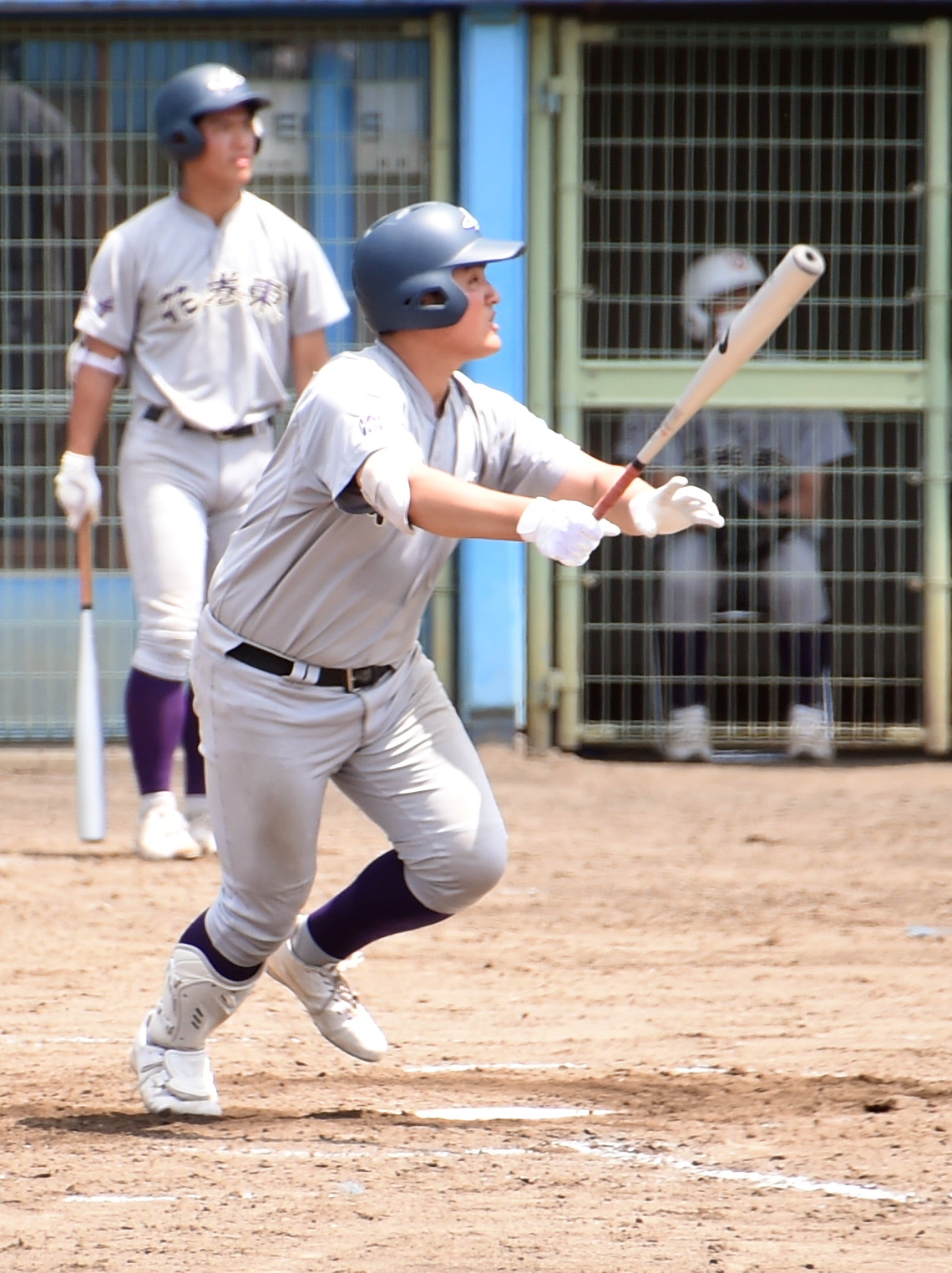3回裏花巻東1死、中越えへソロ本塁打を放つ
佐々木麟太郎（撮影・山田愛斗）