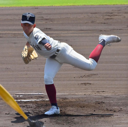 智弁和歌山対大阪桐蔭　大阪桐蔭の先発前田（撮影・和賀正仁）