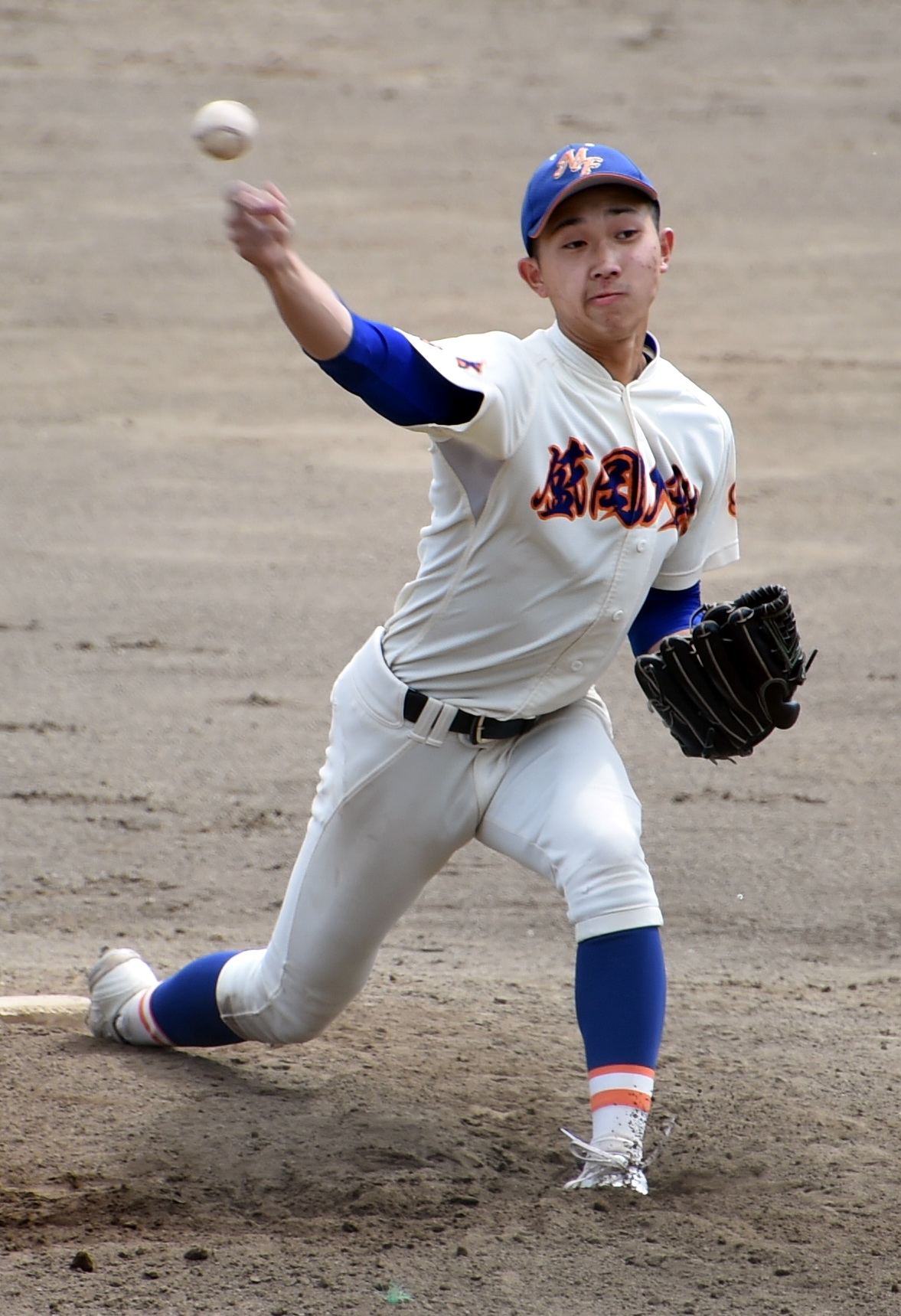 盛岡三対盛岡大付　完封した盛岡大付・小野寺（撮影・山田愛斗）