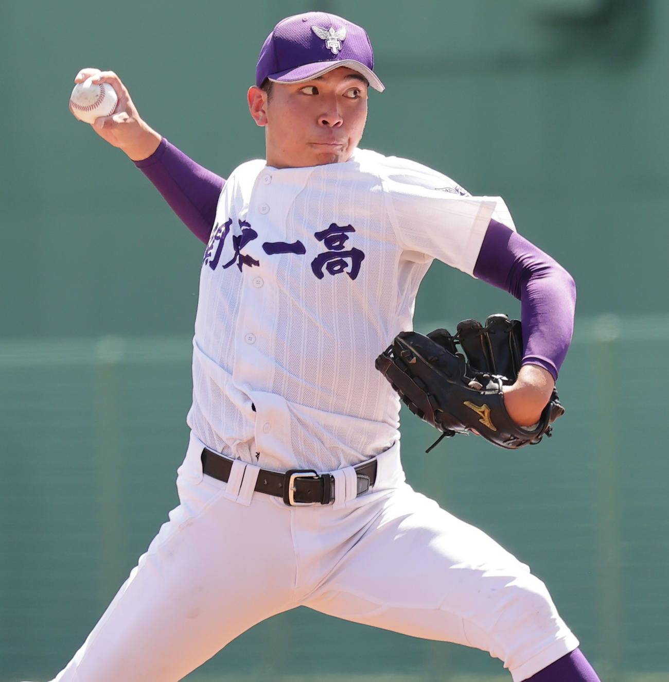山村学園対関東第一　関東第一先発の成井（撮影・野上伸悟）