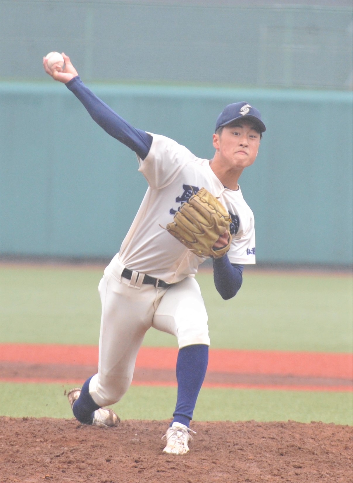 学法石川対弘前学院聖愛　先発し7回を3安打無失点と好投した弘前学院聖愛・津川（撮影・佐藤究）