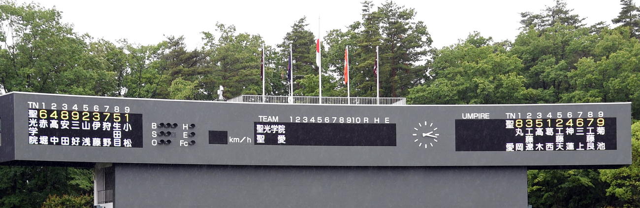 聖光学院対弘前学院聖愛　両チームのスタメン（撮影・山田愛斗）