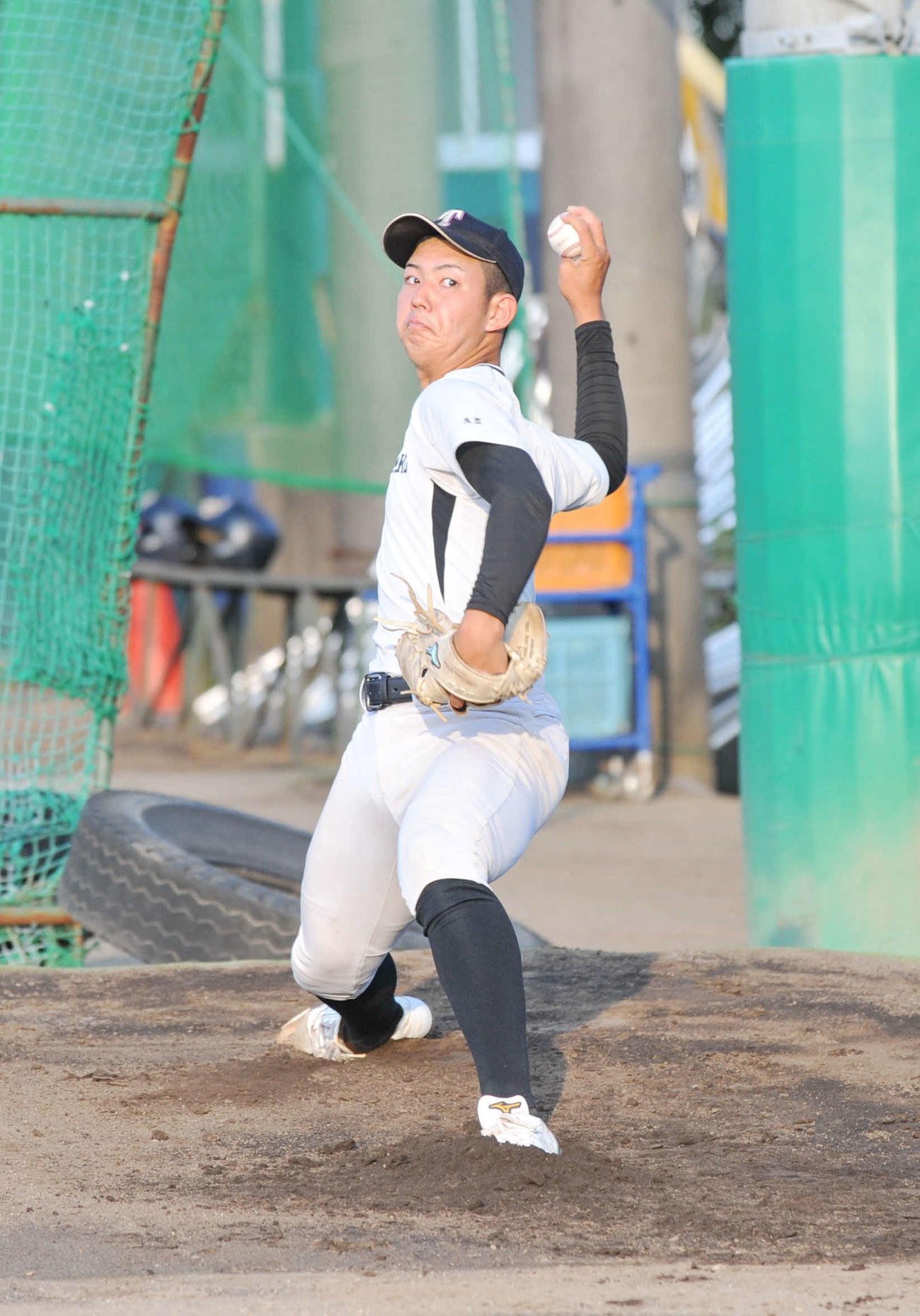 球速が7キロアップし141キロを記録した浜松工の細窪　