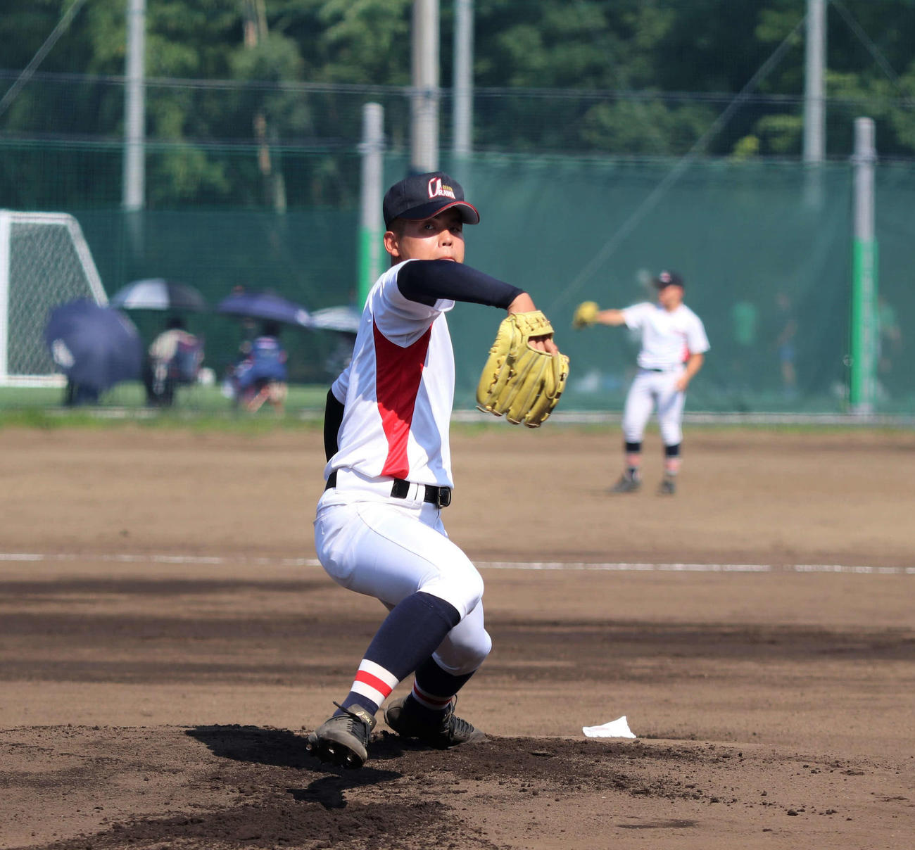 浦和学院・先発宮城誇南投手（3年）（撮影・星夏穂）