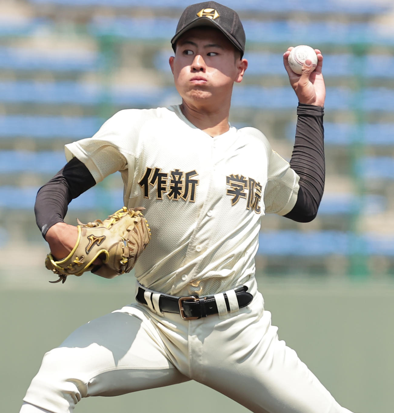 力投する作新学院・横尾（2022年5月24日撮影）