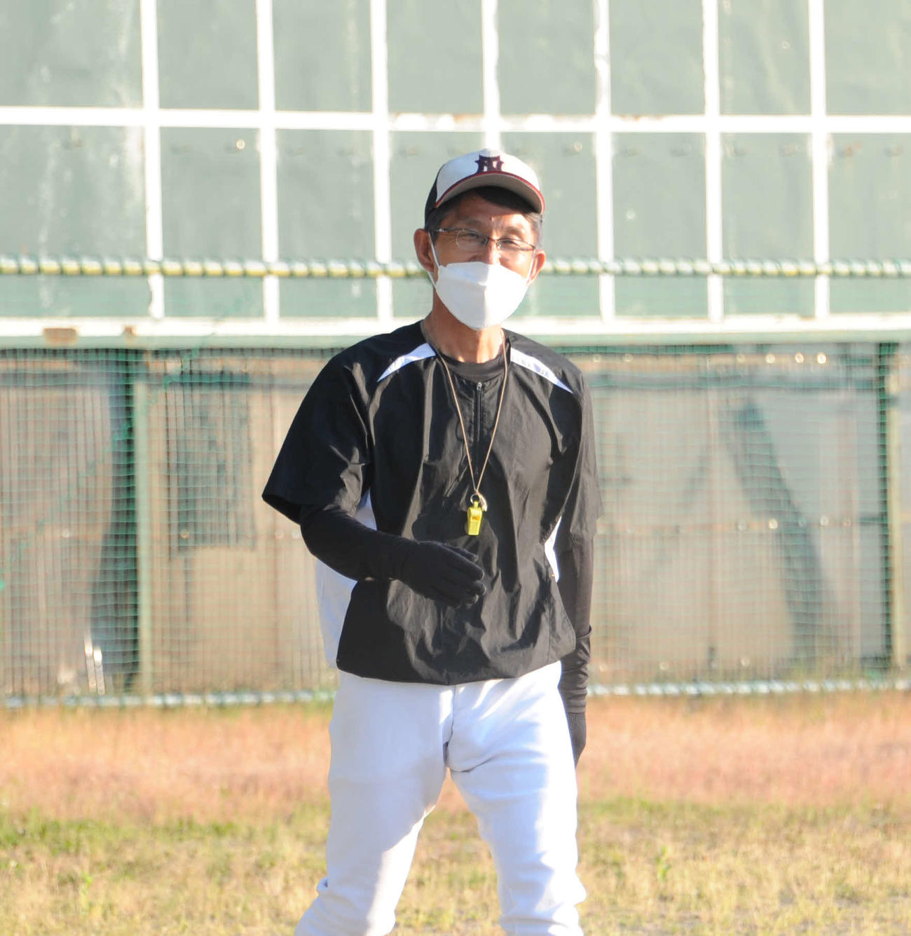 練習中、穏やかな雰囲気の伊藤監督