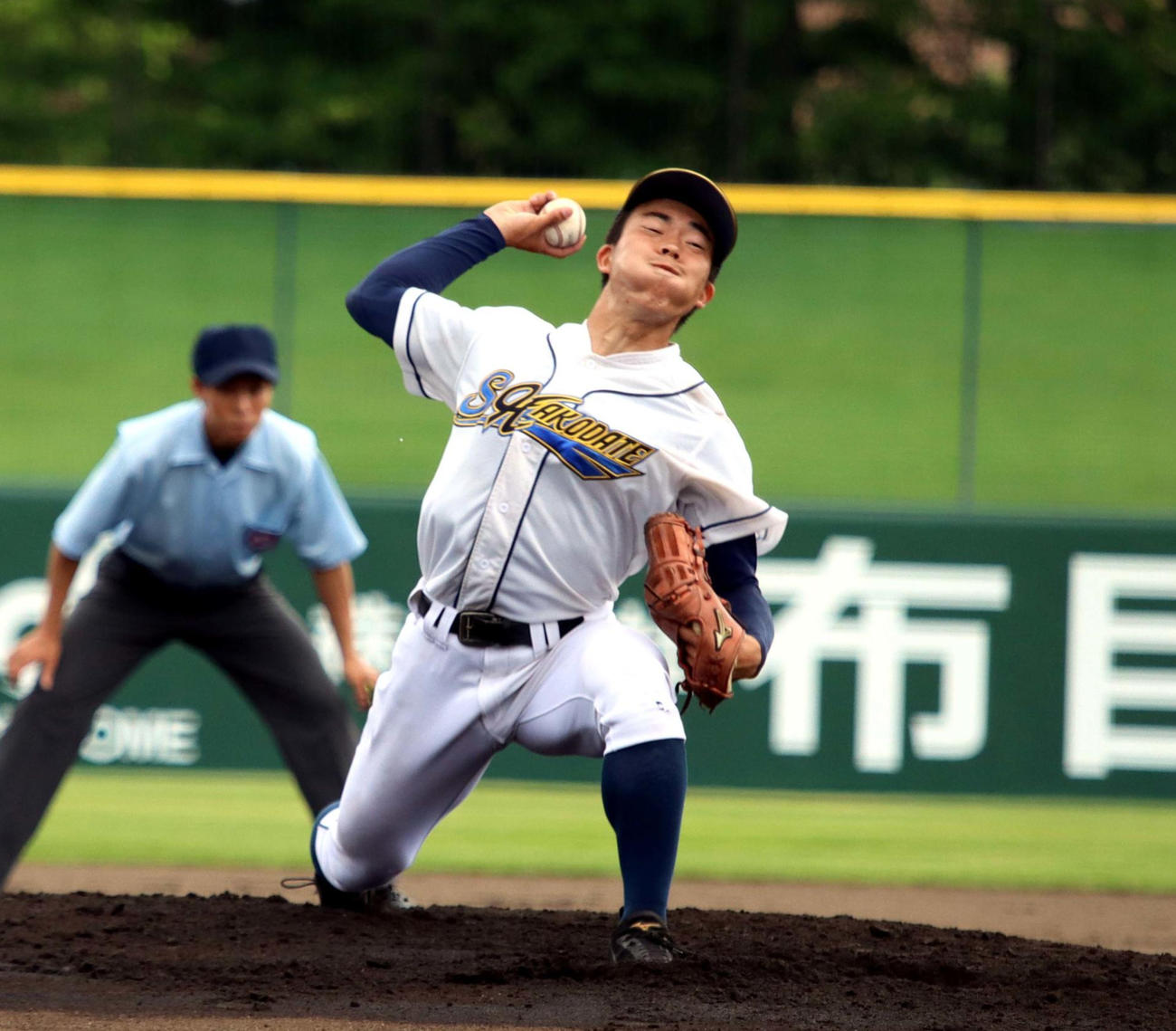 9回2失点完投もサヨナラ負けを喫した函館エース細川颯汰（撮影・永野高輔）