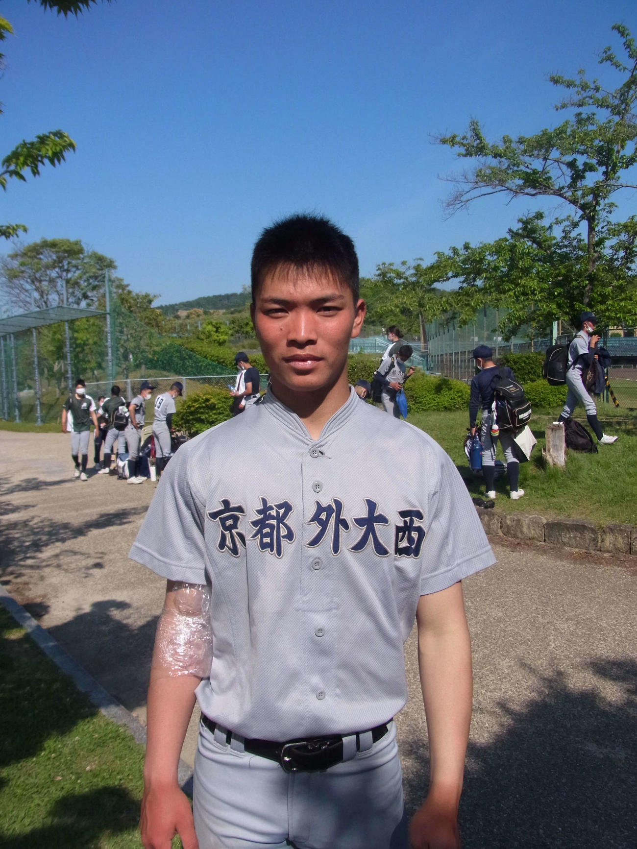 京都外大西・西村瑠伊斗外野手（撮影・堀まどか）