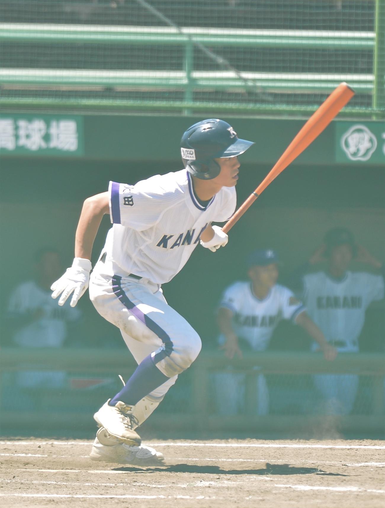 5安打3打点の活躍を見せた金足農・高橋（撮影・佐藤究）