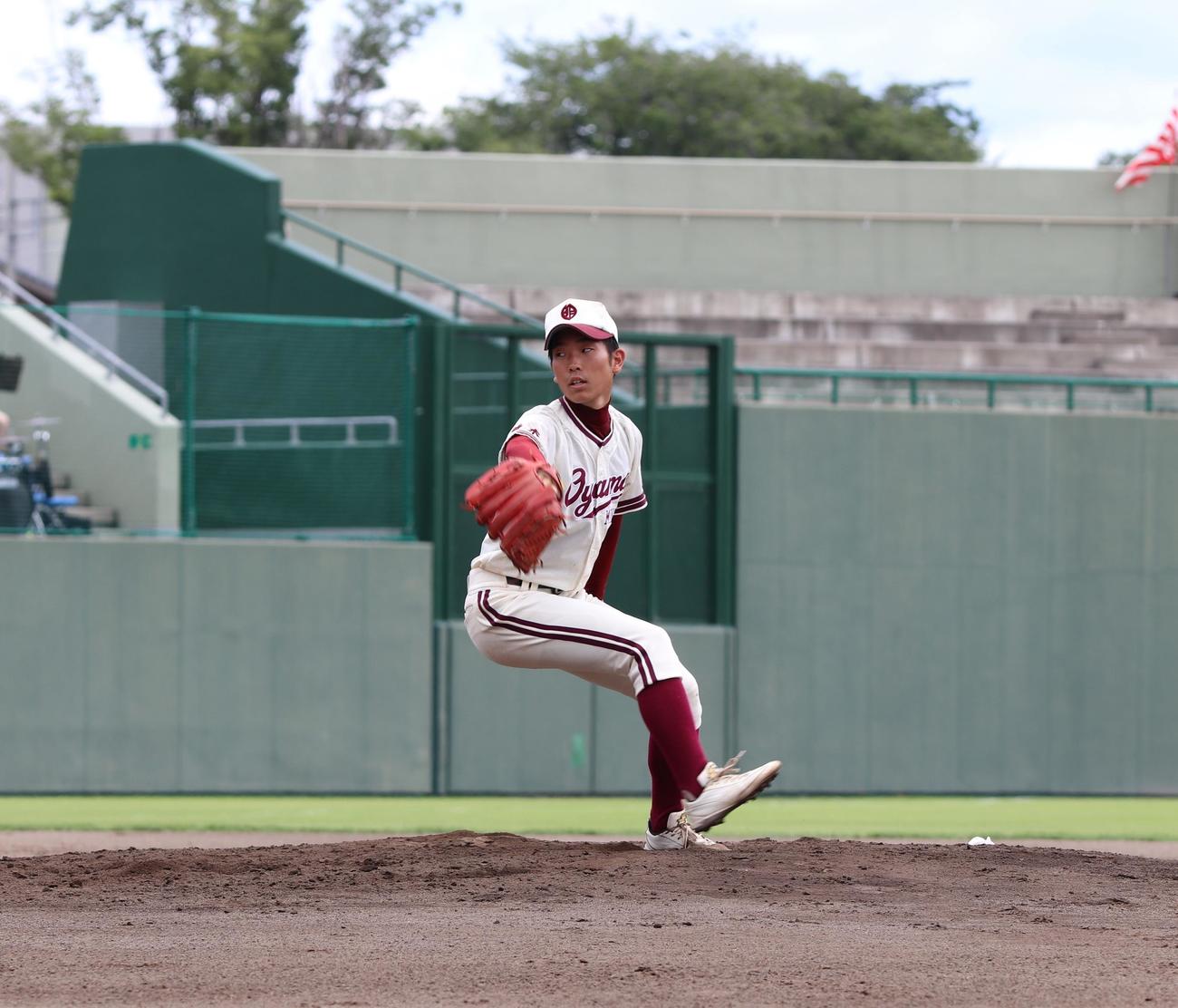 小山南・先発岩田岳斗（撮影・星夏穂）