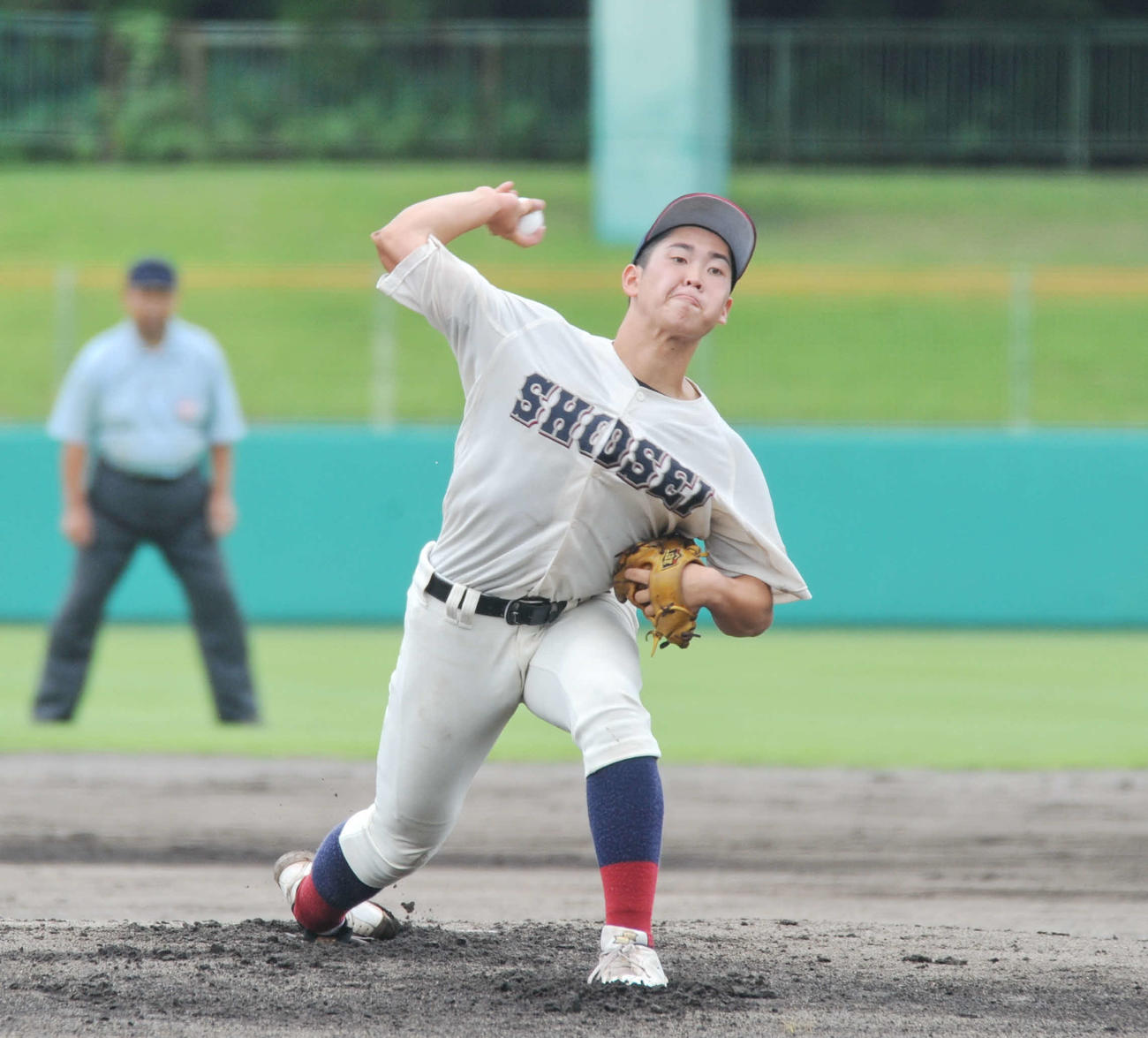 7回4安打で無四球完封した島田樟誠の山下　