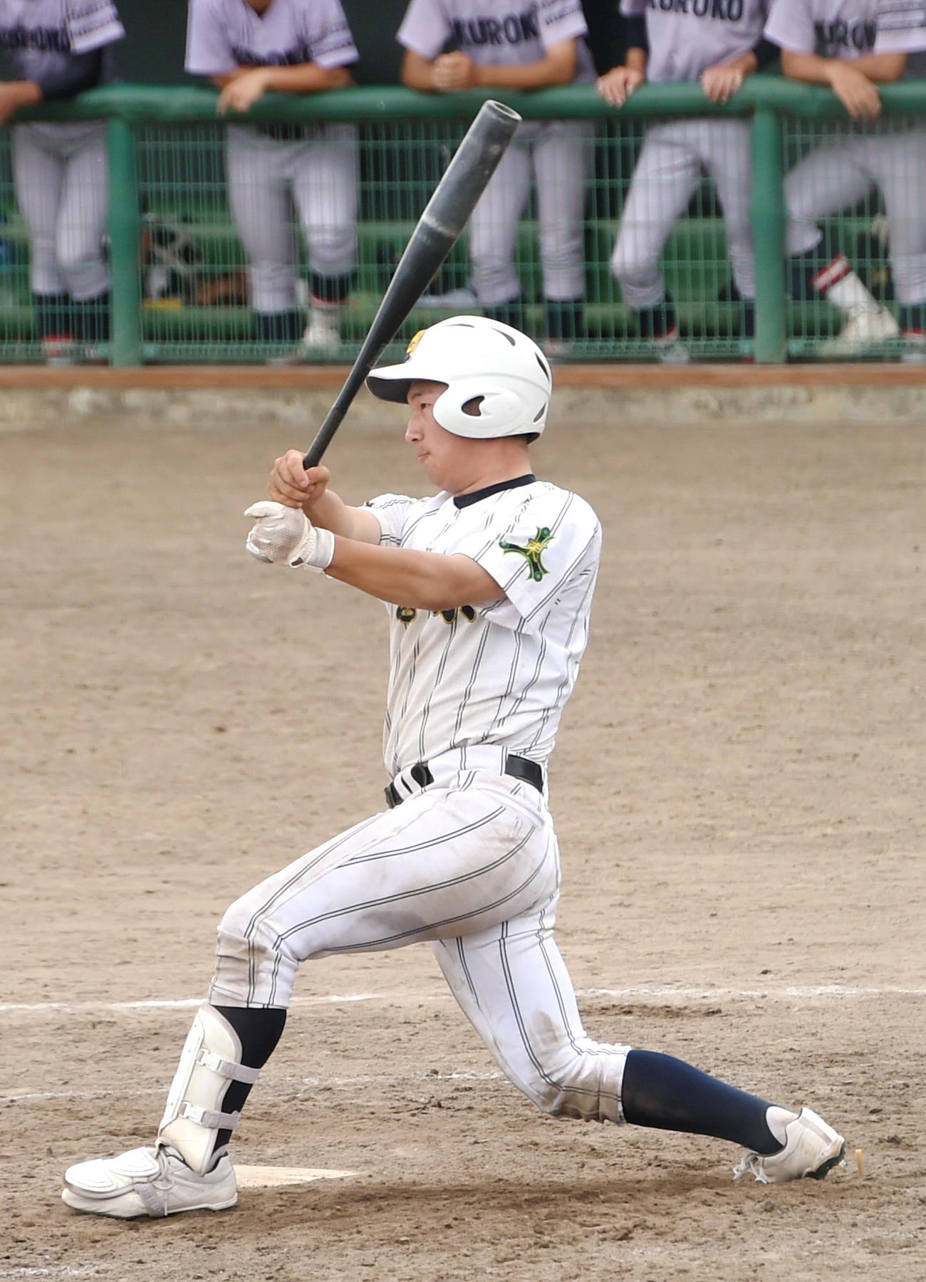 5回、適時二塁打を放つ久慈東・村上