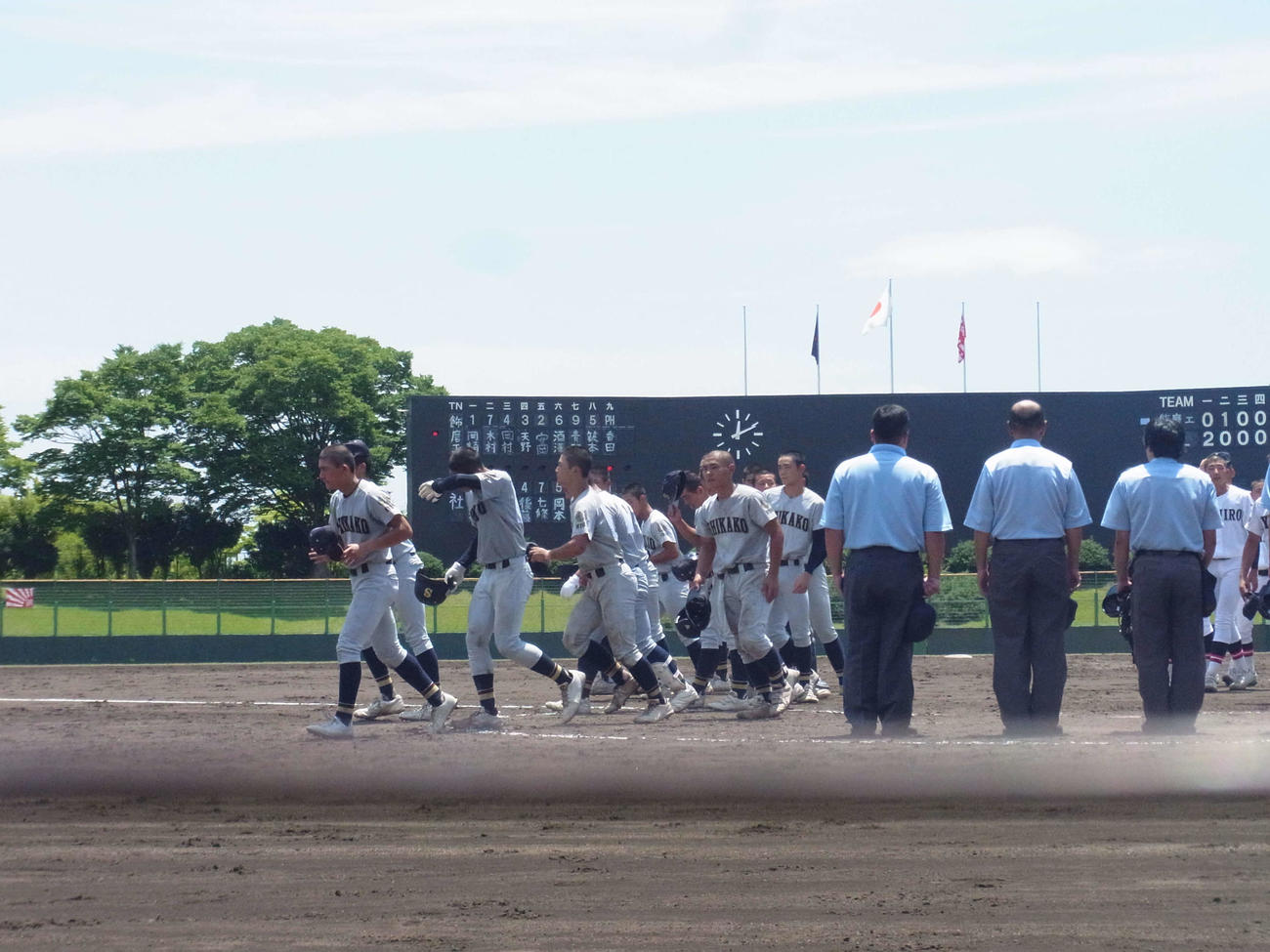 優勝候補の社相手に健闘も、2回戦で姿を消した飾磨工（撮影・堀まどか）