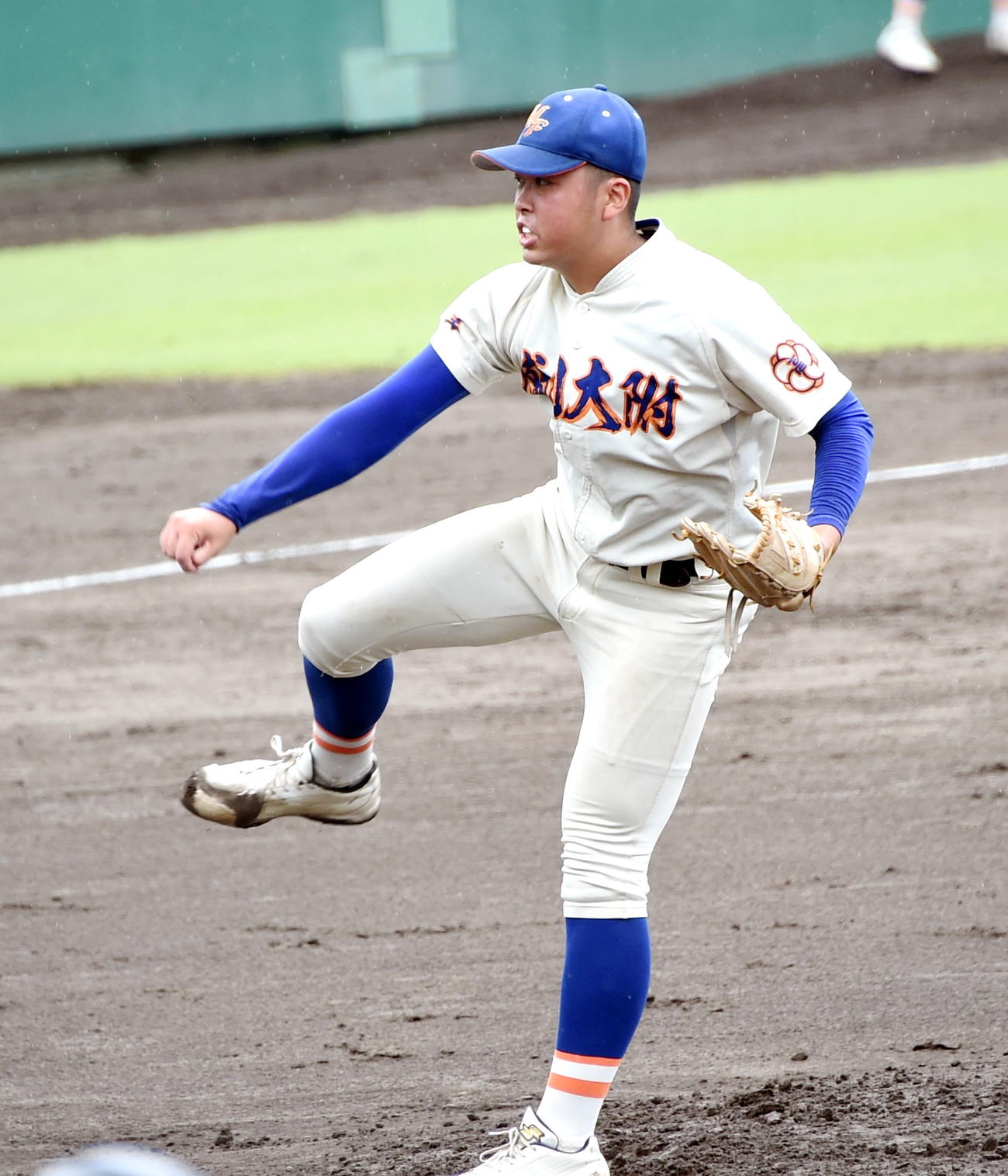 宮古商工対盛岡大付　5回無失点と好投した盛岡大付・川中（撮影・山田愛斗）