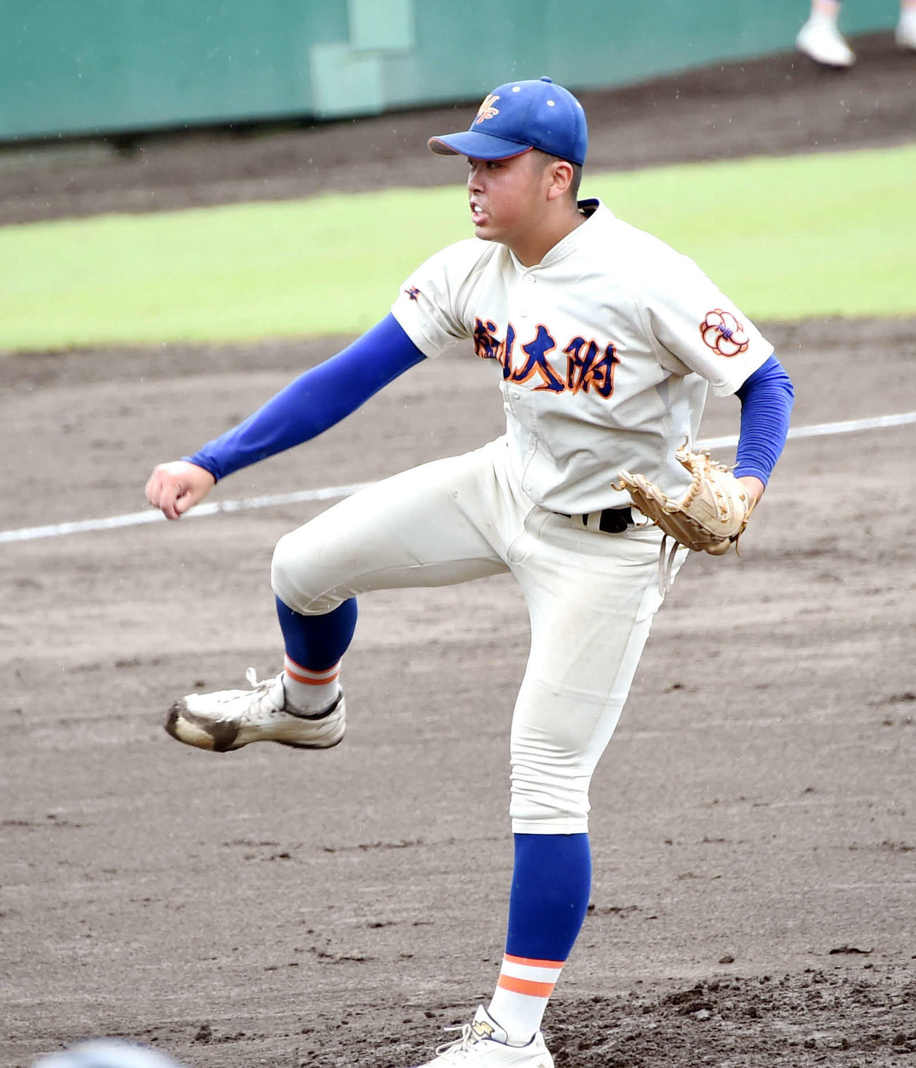 宮古商工対盛岡大付　5回無失点と好投した盛岡大付・川中（撮影・山田愛斗）