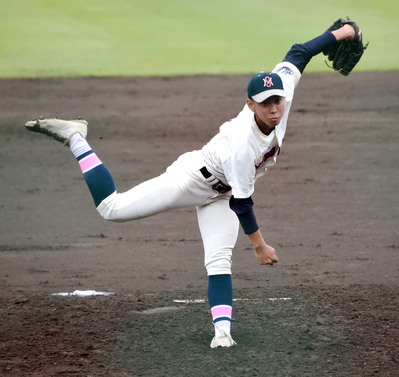 花泉対盛岡誠桜　1失点完投した盛岡誠桜・金森（撮影・山田愛斗）