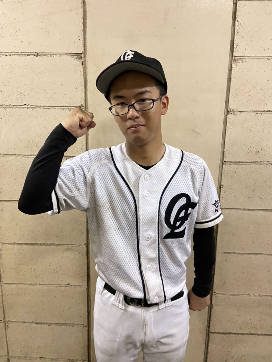 2回戦・桂戦で2回に適時打を放った、大江・土永健嗣（撮影・波部俊之介）