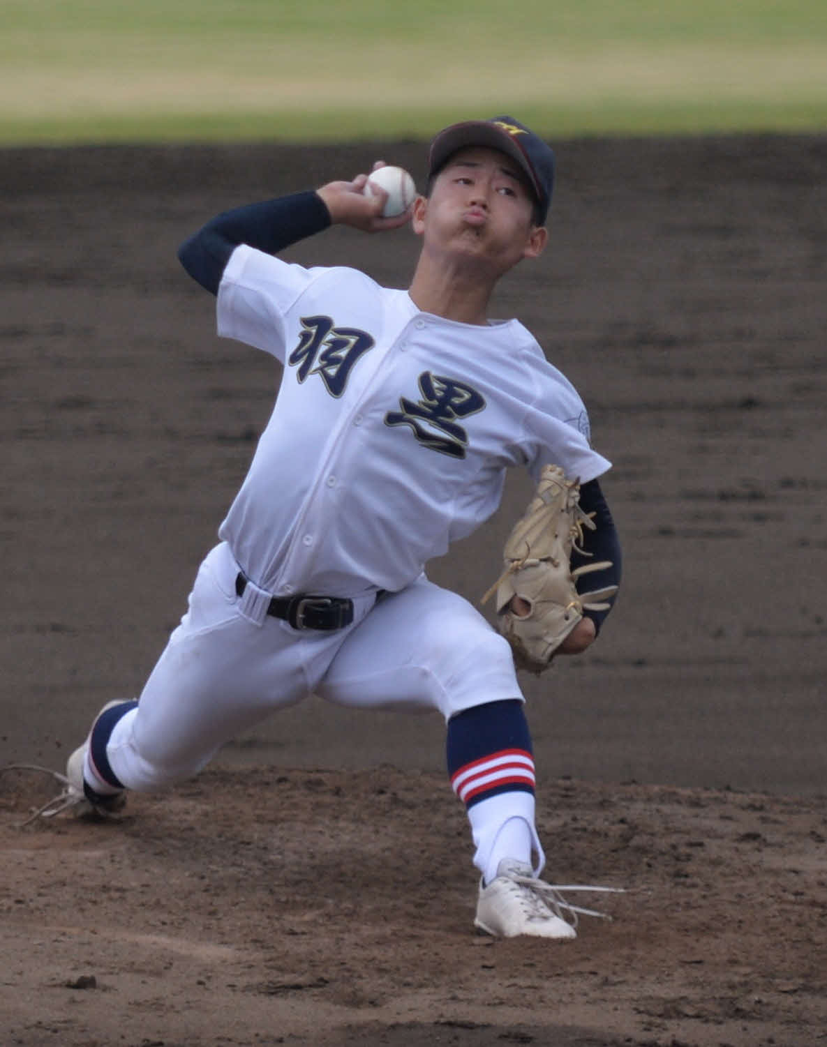5回を完全に封じ、チームを勝利に導いた羽黒・五十嵐（撮影・濱本神威）