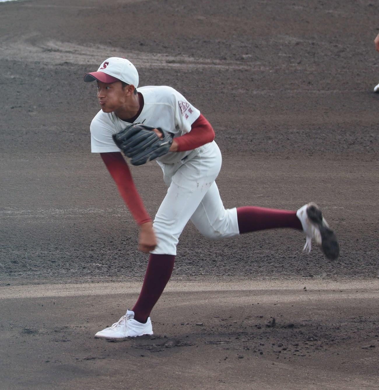 近江対瀬田工　9回1／3を3失点と好投した吉田翔湧（撮影・小松将大）