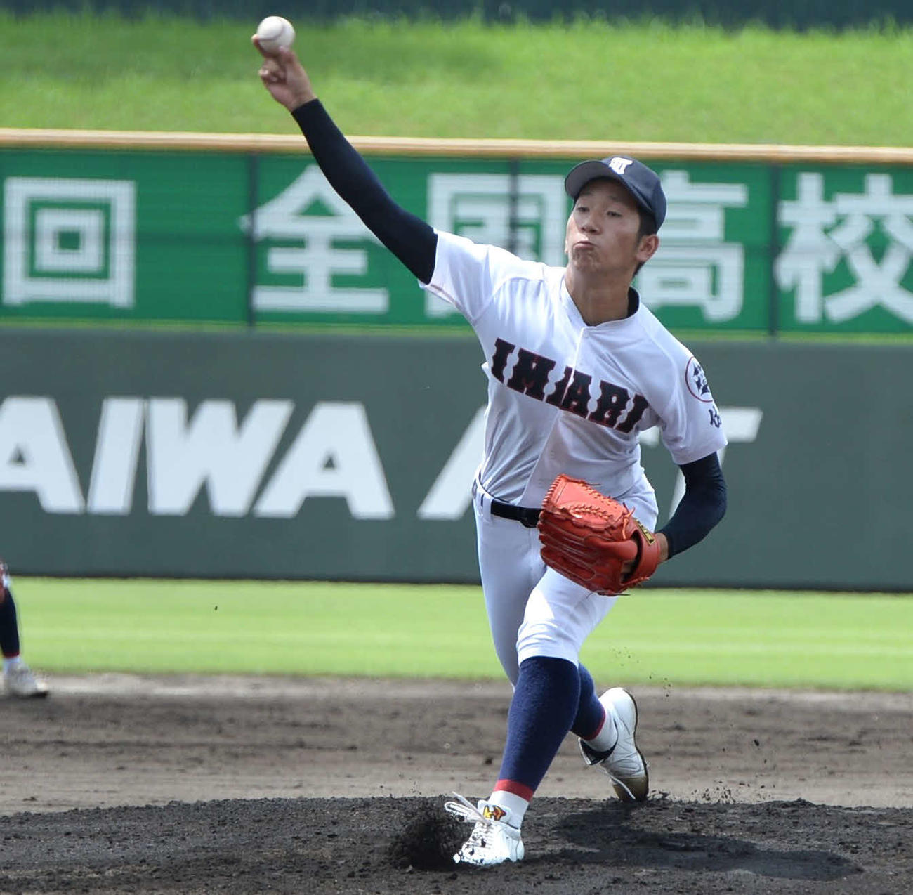 神埼清明戦に先発する伊万里・森下（撮影・只松憲）